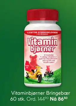 Vitusapotek Vitaminbjørner Bringebær, Medlemspris tilbud