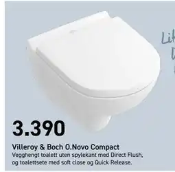Comfort Villeroy & Boch O.Novo Compact, NOK 3390 tilbud