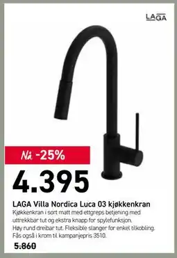 Comfort LAGA Villa Nordica Luca 03 kjøkkenkran, NOK 4395 tilbud