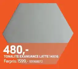 Flisekompaniet TONALITE EXANUANCE LATTE 14X16, NOK 480 tilbud