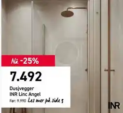 Comfort Dusjvegger INR Linc Angel, NOK 7492 tilbud