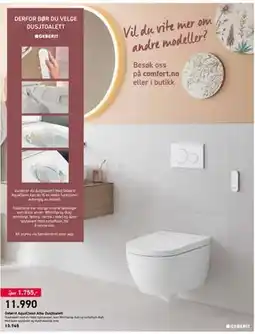 Comfort Geberit AquaClean Alba Dusjtoalett, NOK 11990 tilbud