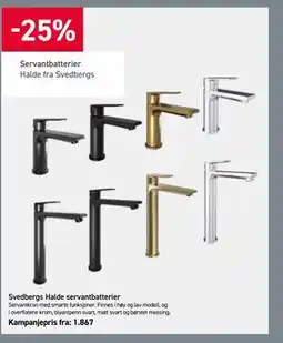 Comfort Svedbergs Halde servantbatterier tilbud