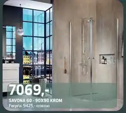 Flisekompaniet SAVONA 60 - 90X90 KROM, NOK 7069 tilbud
