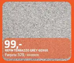 Flisekompaniet REFIN TERRAZZO GREY 60X60, NOK 99 tilbud