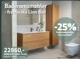 Flisekompaniet baderomsmøbler fra Linn Bad tilbud