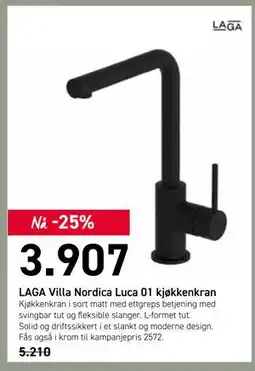 Comfort LAGA Villa Nordica Luca 01 kjøkkenkran, NOK 3907 tilbud