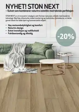 Flisekompaniet STON NEXT vinylgulv tilbud