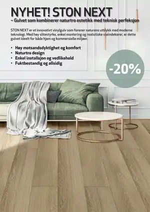 Flisekompaniet STON NEXT vinylgulv tilbud