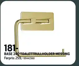 Flisekompaniet BASE 200 TOALETTRULLHOLDER MESSING, NOK 181 tilbud