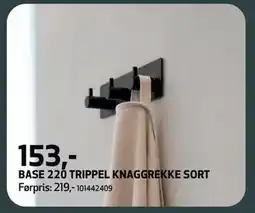 Flisekompaniet BASE 220 TRIPPEL KNAGGREKKE SORT, NOK 153 tilbud