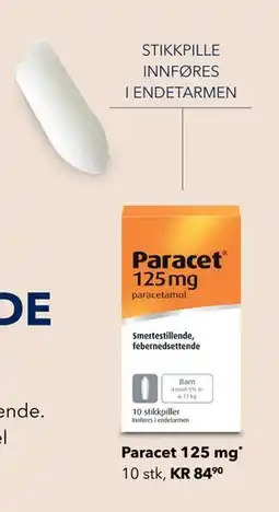 Apotek 1 Paracet 125 mg, NOK 84.9 tilbud