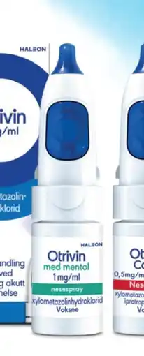 Apotek 1 Otrivin nesespr 1mg/ml mentol, NOK 92.9 tilbud