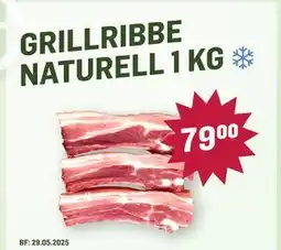 Holdbart GRILLRIBBE NATURELL 1 KG, NOK 79 tilbud