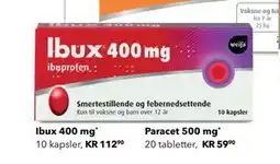 Apotek 1 Ibux 400 mg, NOK 112.9 tilbud