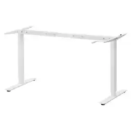 IKEA Trotten Understell til sitte-/ståbordplate, hvit, 120/160 cm tilbud