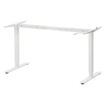 IKEA Trotten Understell til sitte-/ståbordplate, hvit, 120/160 cm tilbud