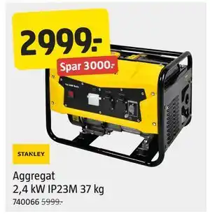 Jula Aggregat 2,4 kW IP23M 37 kg, NOK 2999 tilbud