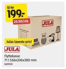 Jula Flyttekasse 71 l 556x336x380 mm, NOK 199 tilbud