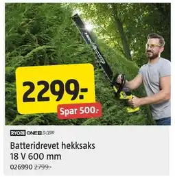 Jula Batteridrevet hekksaks 18 V 600 mm, NOK 2299 tilbud