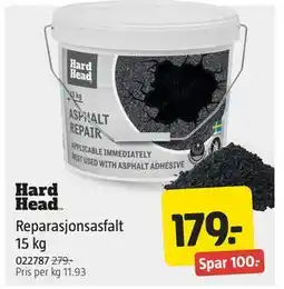 Jula Reparasjonsasfalt 15 kg, NOK 179 tilbud
