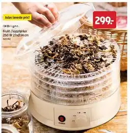 Jula Frukt-/sopptørker 250 W 27xØ34 cm, NOK 299 tilbud