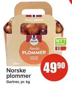Spar Norske plommer, NOK 49.9 tilbud