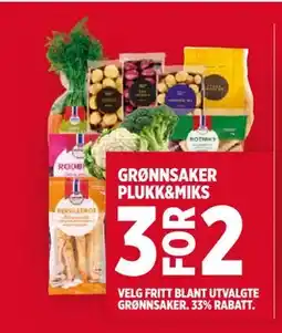 Meny GRØNNSAKER PLUKK&MIKS tilbud