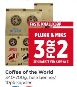 Meny Coffee of the World tilbud