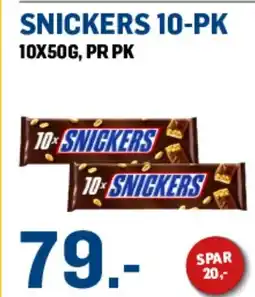 Price Lagerbutikk SNICKERS 10-PK tilbud