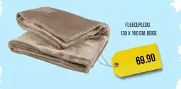 Biltema Fleecepledd, 130 x 160 cm, beige tilbud