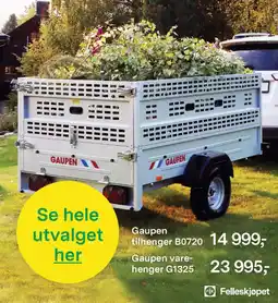 Felleskjøpet Gaupen tilhenger B0720 tilbud