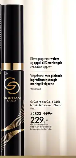 Oriflame Giordani Gold Lash Iconic Mascara - Black tilbud