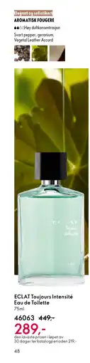 Oriflame ECLAT Toujours Intensité Eau de Toilette tilbud
