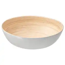 IKEA Rundlig Serveringsbolle, bambus/hvit, 30 cm tilbud