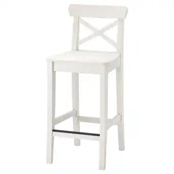 IKEA Ingolf Barstol, hvit, 63 cm tilbud