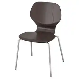 IKEA Sigtrygg Stol, mørk brun/sefast forkrommet tilbud