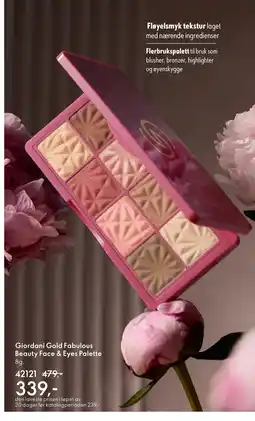 Oriflame Giordani Gold Fabulous Beauty Face & Eyes Palette tilbud