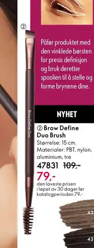 Oriflame Brow Define Duo Brush tilbud