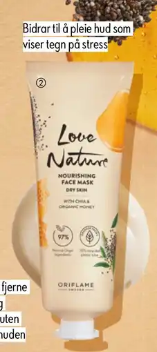 Oriflame Love Nature Nourishing Face Mask with chia & organic honey tilbud