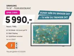 ELON SAMSUNG TV 32” - TQ32LS03CBUXXC, NOK 5990 tilbud