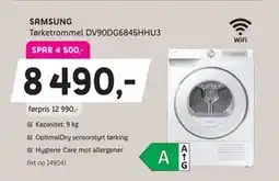 ELON SAMSUNG Tørketrommel DV90DG6845HHU3., NOK 8490 tilbud