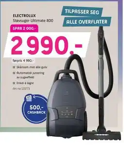 ELON ELECTROLUX Støvsuger Ultimate 800, NOK 2990 tilbud