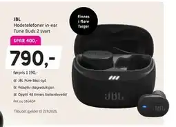 ELON Hodetelefoner in-ear Tune Buds 2 svart, NOK 790 tilbud