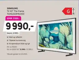 ELON SAMSUNG TV 43” The Frame TQ43LS03FAUXXC, NOK 9990 tilbud