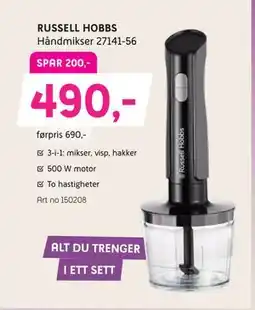 ELON RUSSELL HOBBS Håndmikser 27141-56, Medlemspris tilbud