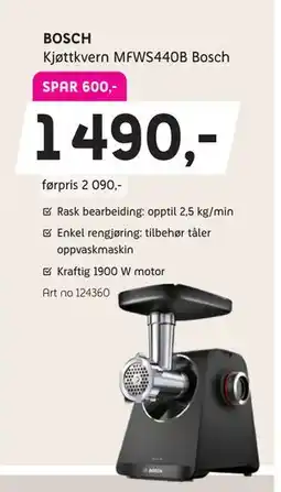 ELON Kjøttkvern, NOK 1490 tilbud
