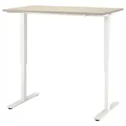 IKEA Trotten Skrivebord hev/senk, beige/hvit, 120x70 cm tilbud