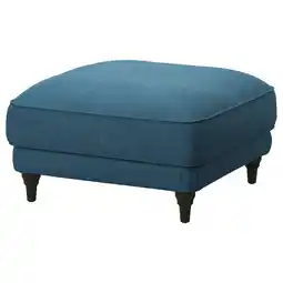 IKEA Esseboda Fotskammel, Tallmyra blå/brun tilbud