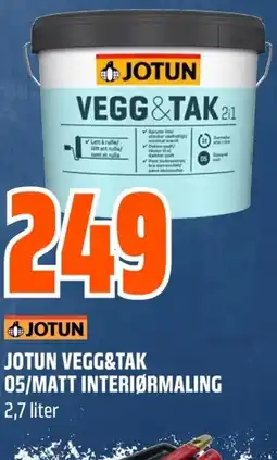 Coop Obs JOTUN VEGG&TAK 05/MATT INTERIØRMALING 2,7 liter tilbud